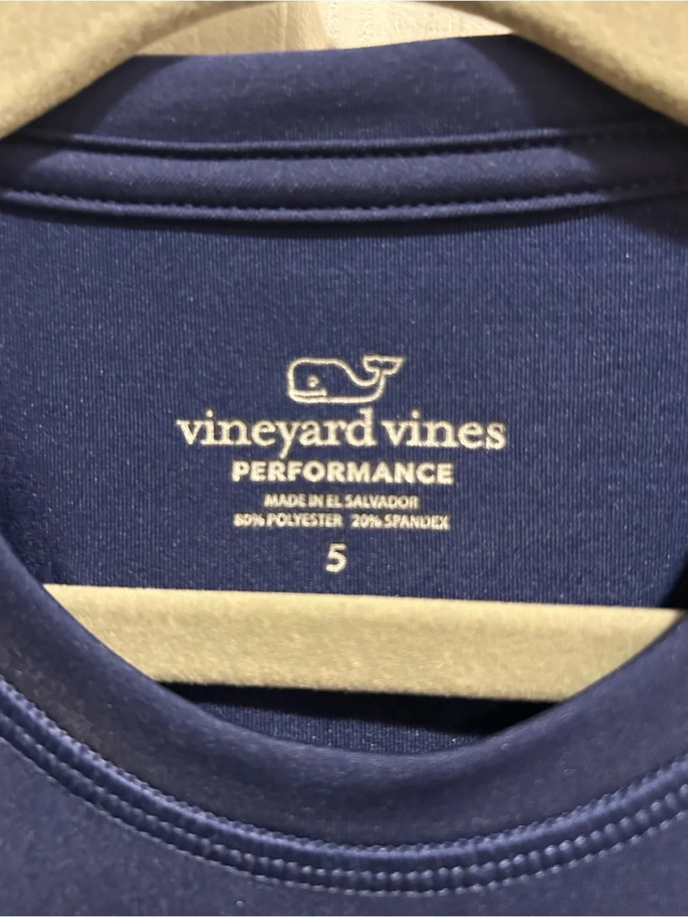 Vineyard Vines Boys' Navy Long-Sleeve Performance Tee
